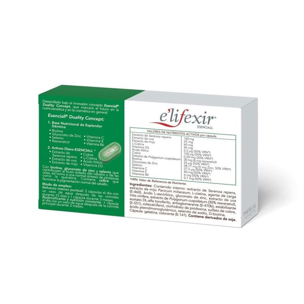 Anti-hårtab behandling Elifexir Esenciall Kapsler x 30