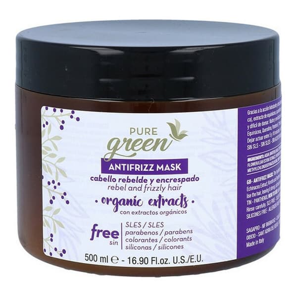 Hårmaske Pure Green Antifrizz - 500 ml