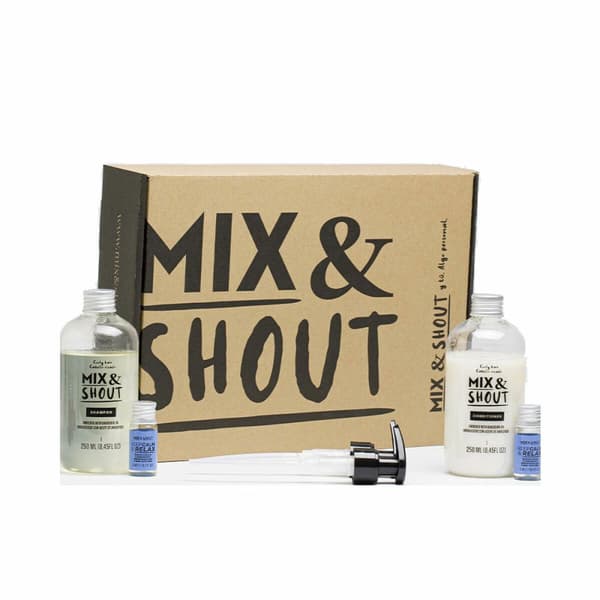 Shampoo Mix & Shout Rutina Rizado Calmante Lote Rauhoittava 4 Kappaletta Kiharat hiukset