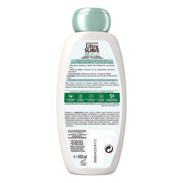 Barnschampo Garnier Ultra Suave Havregryn Schampo och balsam 400 ml