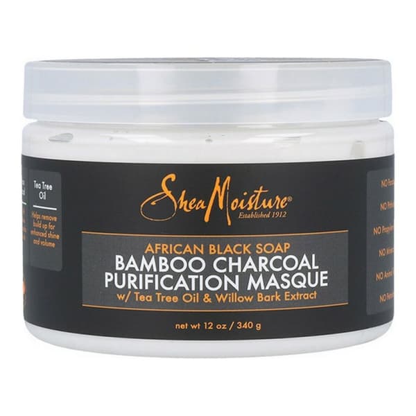 Hiusnaamio African Black Soap Bamboo Charcoal Shea Moisture (340 g)