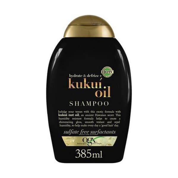 Takkuuntumista vähentävä shampoo OGX Kukuiöljy (385 ml)