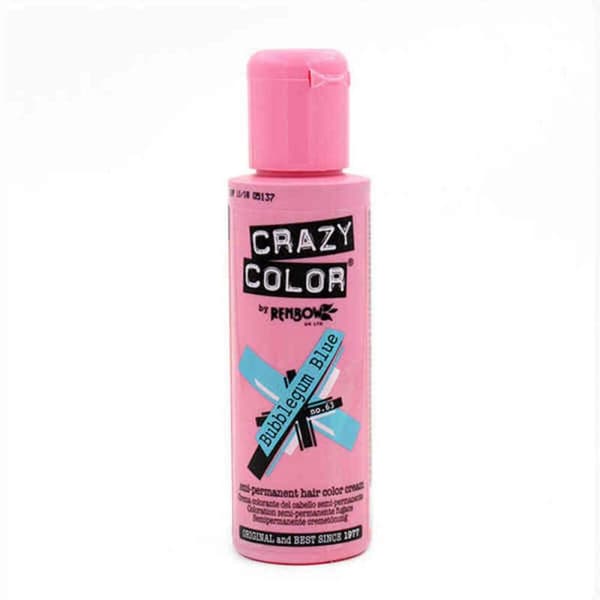 Semi-permanent Farve Crazy Color 002281 Nº 63 Bubblegum Blue (100 ml)