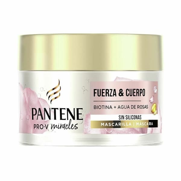 Reparerende hårmaske Pantene Miracle Volumen Nutricion Rosevand Biotin 160 ml