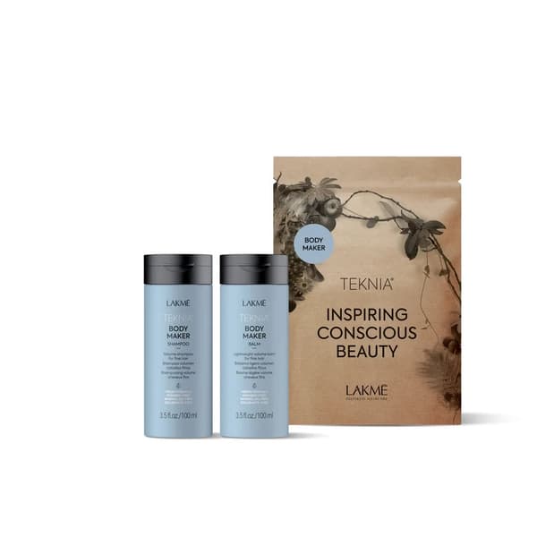 Lakme® Teknia matkapakkaus Body Maker: Shampoo 100 ml, balsami 100 ml