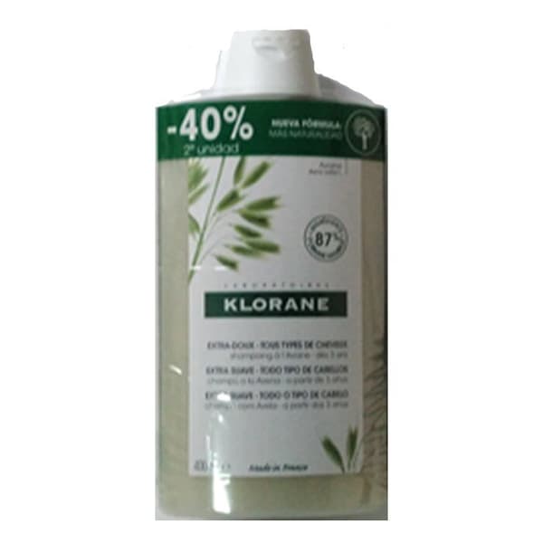 KLORANE OATMEAL MILK extra mild shampoo duo 2 x 400 ml