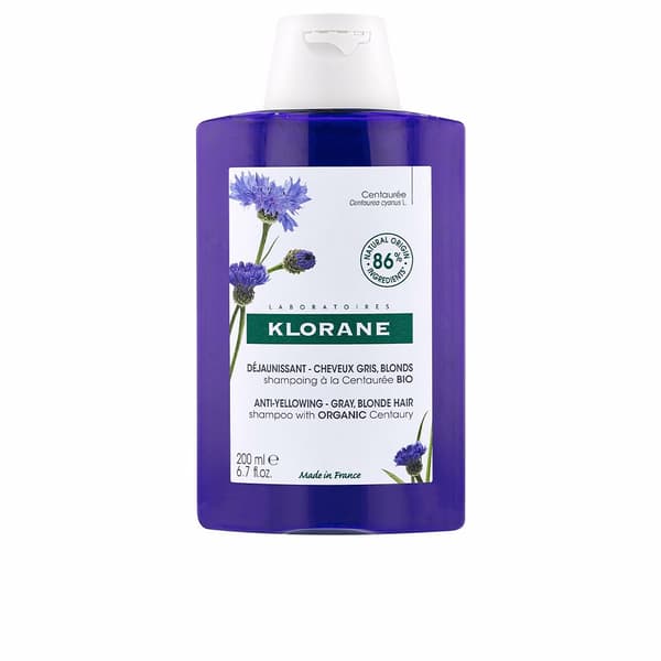 KLORANE A LA CENTAUREA BIO anti-yellowing shampoo for grey and blond hair 200 ml