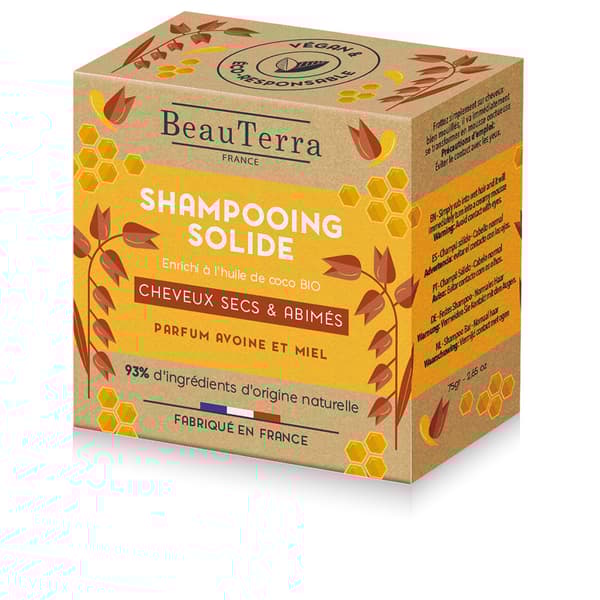 BEAUTERRA SOLIDE oatmeal and honey shampoo 75 gr