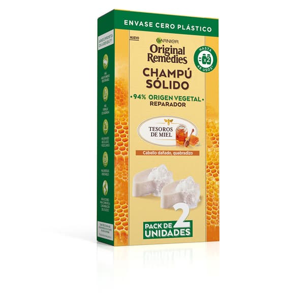 GARNIER ORIGINAL REMEDIES honey treasures solid shampoo 2 x 60g