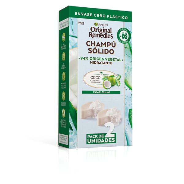 GARNIER ORIGINAL REMEDIES moisturising coconut shampoo 2 X 60 gr