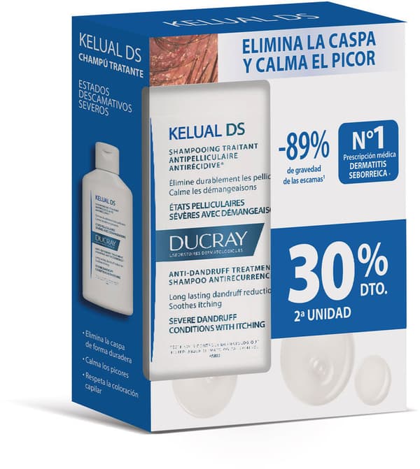 Kelual DS anti-dandruff treatment shampoo duo 2 x 100 ml Ducray
