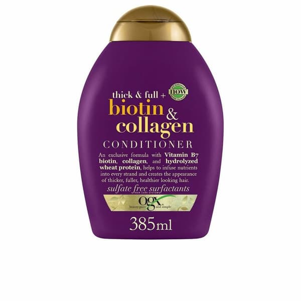 Hårbalsam OGX Biotin Collagen Kollagen Biotin Giver volumen 385 ml