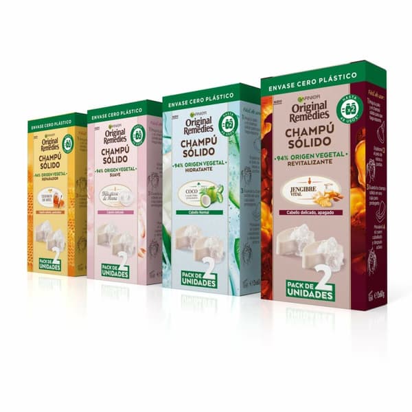 Schampobar Garnier Original Remedies X Fuktgivande Kokosnöt 2 antal 60 g