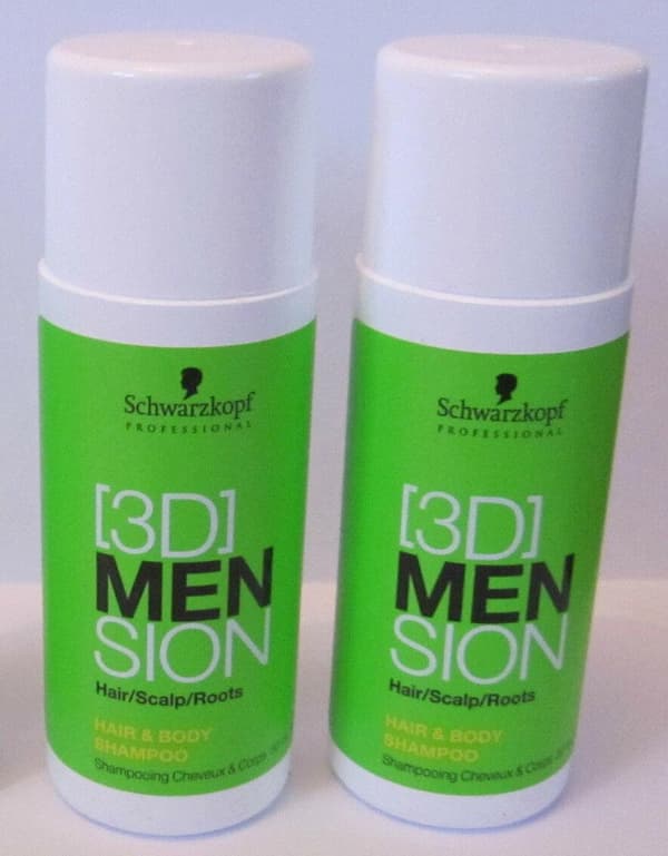 Schwarzkopf 3D Men Sion Hair/Scalp/Roots Travel Size50ml x2