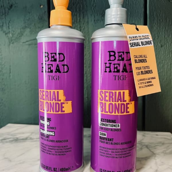 TIGI Bed Head Serial Blonde Schampo & Balsam 2x400ml – För Blont & Kemiskt Behandlat Hår