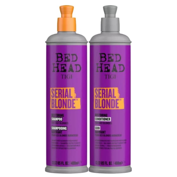 TIGI Bed Head Serial Blonde Schampo & Balsam 2x400ml – För Blont & Kemiskt Behandlat Hår