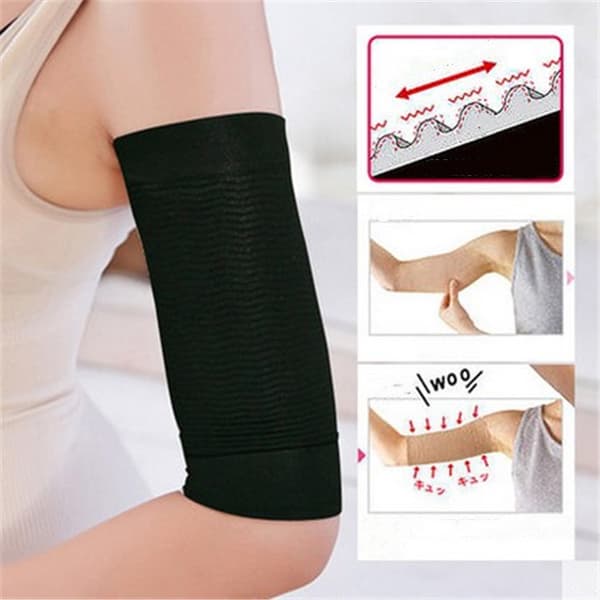 INF Kompressionsærmer arm shapers sportskompresser 1 par Sort S