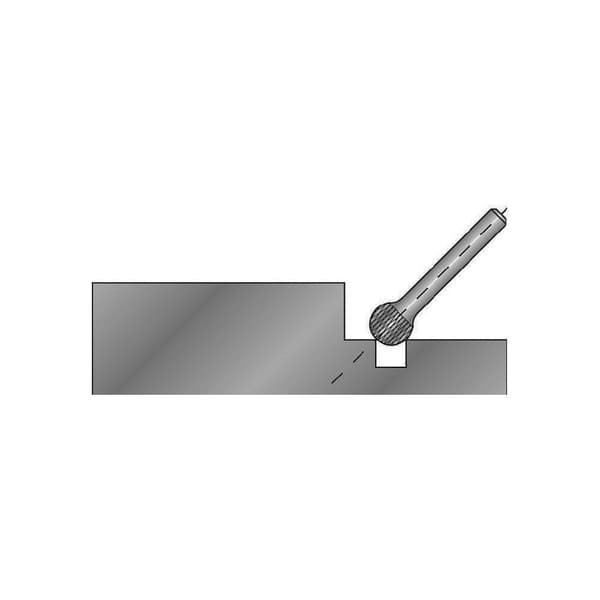 RUKO 116941 Frässtift HM Boll / Kula 6 mm Längd 56 mm Skaft-Ø 6 mm