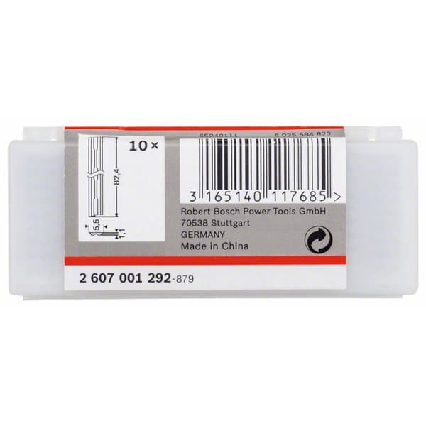 Bosch Accessories Hyvelstål hårdmetall Mått - Längd: 82.4 mm Mått - Bredd: 5.5 mm 2607001292 10 st