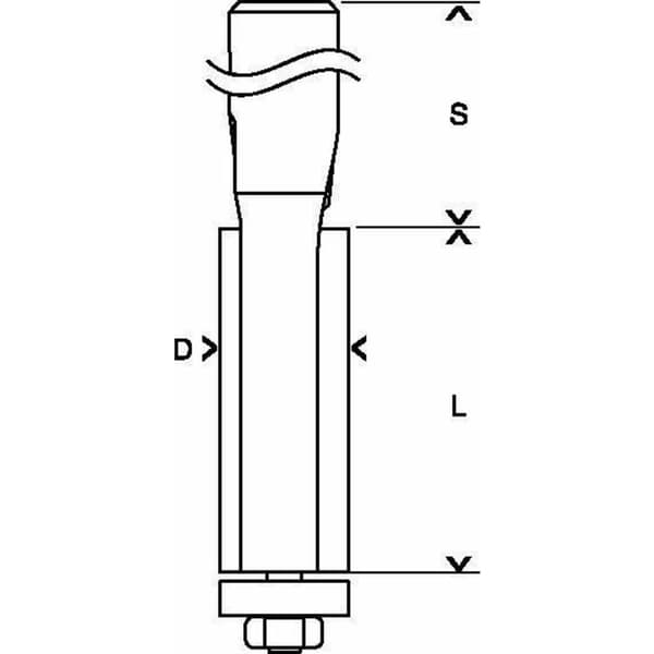 Bosch Accessories 2608628348 Kantfräs HM Längd 68 mm Mått - Diameter Ø 12.7 mm Skaft-Ø 8 mm