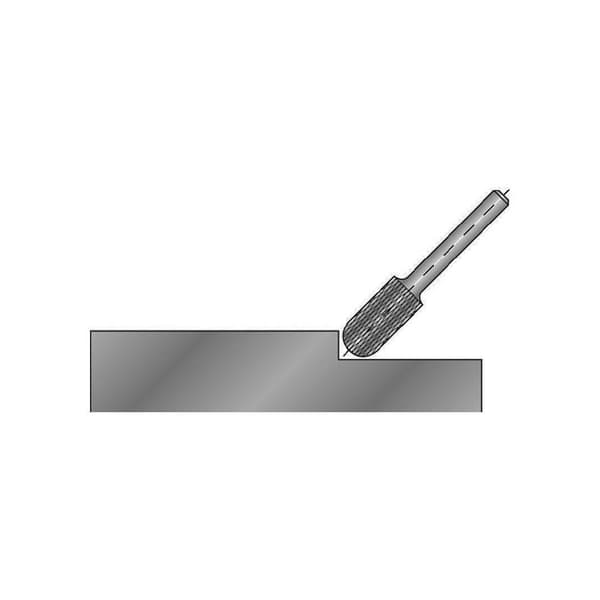 RUKO 116023 Frässtift HM Vals 12 mm Längd 65 mm Skaft-Ø 6 mm