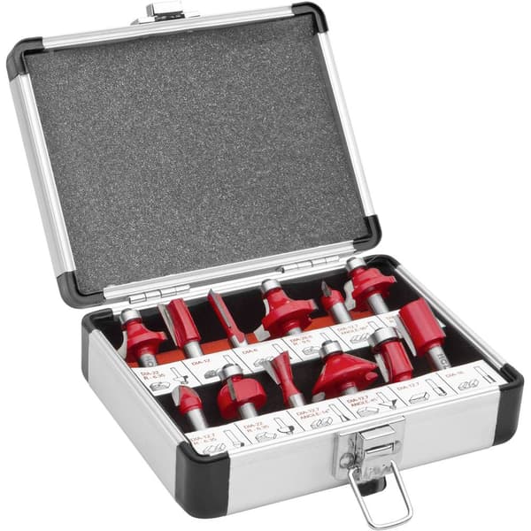 Holzmann Maschinen OFS12 Fräs-set Skaft-Ø 8 mm 12 delar
