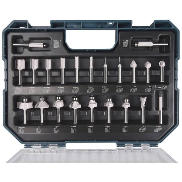 Makita D-74778 Fräs-set Skaft-Ø 8 mm 22 delar