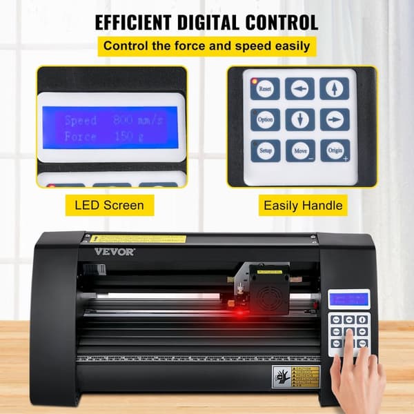 Vinylskärare Plotter 375mm - LCD-display, laserstyrning & kompatibilitet med flera system