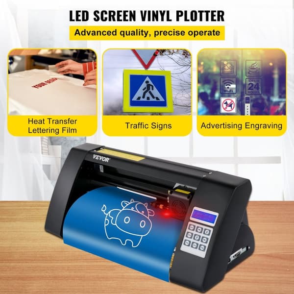 Vinylskärare Plotter 375mm - LCD-display, laserstyrning & kompatibilitet med flera system