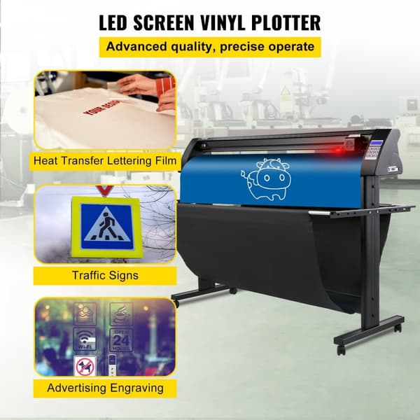 Vinylskärare Plotter med Golvstativ - 3 Blad, LCD-display & SIGNMASTER Programvara