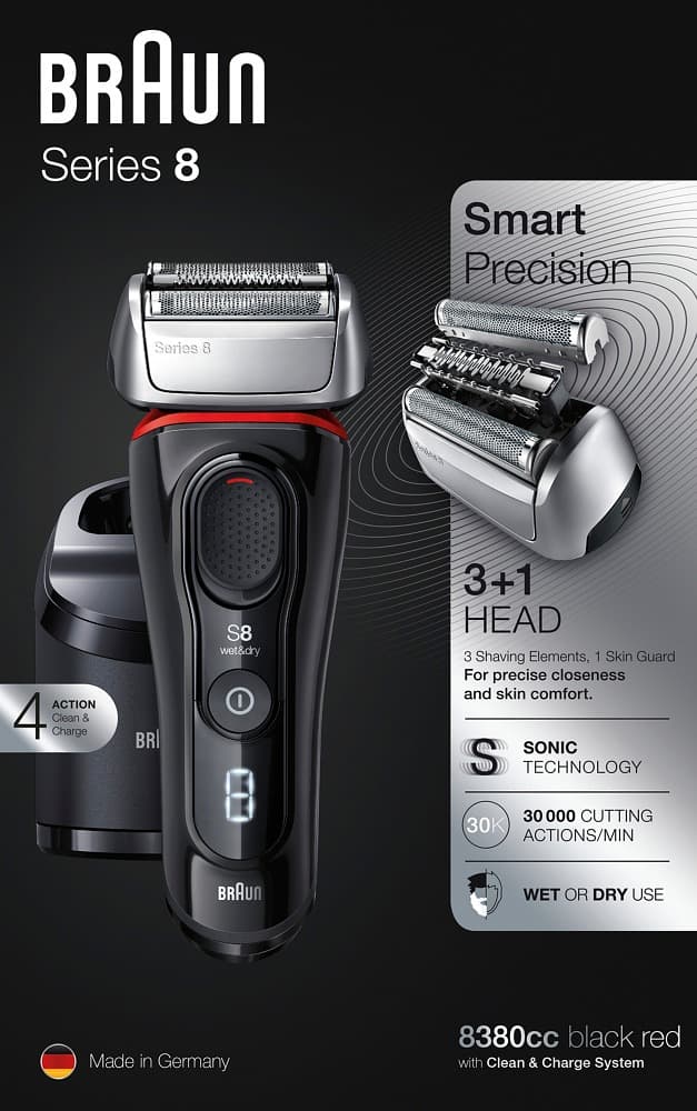 Braun Rakapparat 8380cc Black/Red