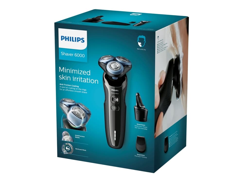 Philips SHAVER 6000 MultiPrecision-rakblad till rakapparat för våt- och torrakning, Roterande rakhuvud, MultiPrecision Blade System, Knappar, 2 År, S