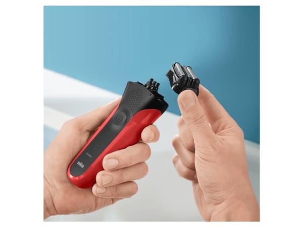 Braun Series 3 300s, Barberingsmaskin, 2 SensoFoil, Sort, Rød, LED, Batteri, Nikkelmetallhydrid (NiMH)