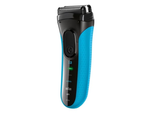 Braun Series 3 3010 Wet & Dry Teräverkollinen parranajokone Trimmeri Musta, Sininen