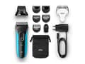 Miniatyrbild 5 av 5: Braun Series 3 Shave&Style 3010BT, Folierakapparat, 2 SensoFoil, 1 Middle Trimmer, 5 kammen 17 mm, Svart, Blå, LED, Batteri, Nickel-metallhydrid (NiM