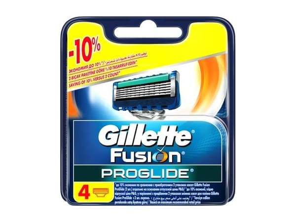 Gillette Fusion Proglide -parranajopäitä, 4 kpl.