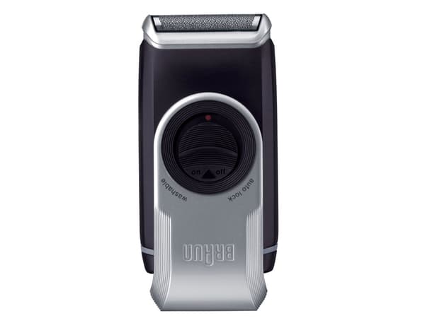 Braun Herrenrasierer MobileShave M-90, Folie shaver, Blå, Sølv, Batteri, 180 g, 38 mm, 79 mm, 38 mm, 79 mm