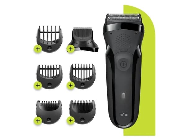 Braun Series 3 81702941, Folierakapparat, Svart, Knappar, LED, Laddning, Energiljus, AC/Batteri