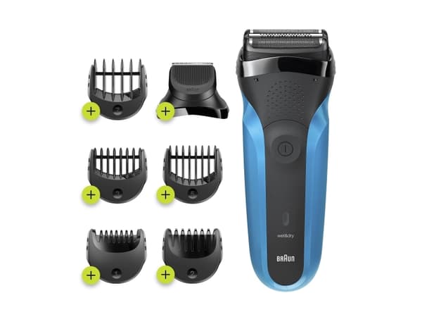 Braun Series 3 310BT, Barberingsmaskin, Sort, Blå, Lade, Batteri, Nikkelmetallhydrid (NiMH), 30 min