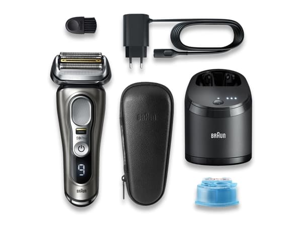 Braun Series 9 Pro 9465CC, Barberingsmaskin, Sort, Sølv, 0,05 mm, Batteri, Lithium-Ion (Li-Ion), 60 min