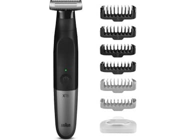 Braun XT5200, Sort, Sølv, Rektangel, 1 mm, 5 mm, Skjegg, Ansikt, Batteri