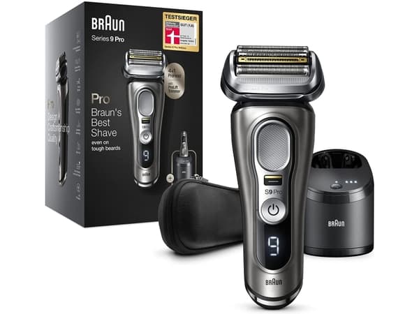 Braun Series 9 Pro 9465CC, Folierakapparat, Svart, Silver, 0,05 mm, Batteri, Litium-Ion (Li-Ion), 60 min