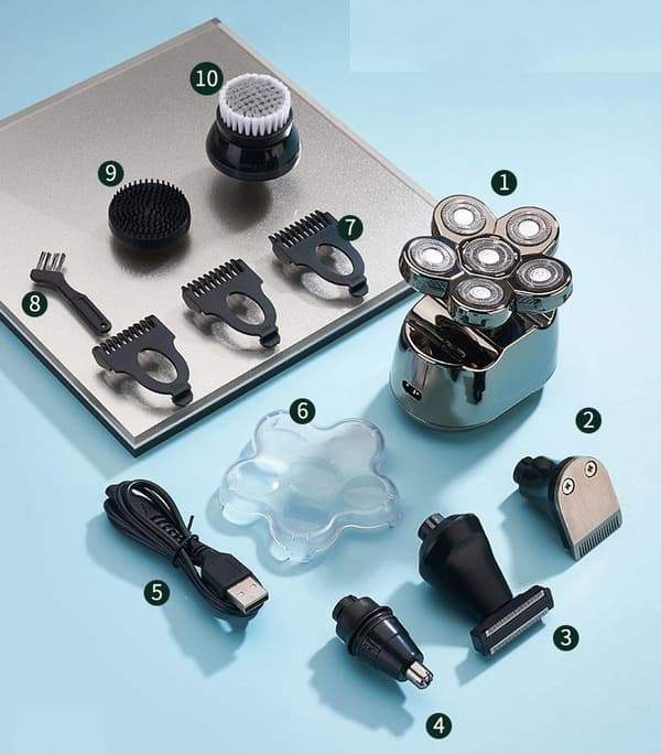 INF Multifunksjonell barbermaskin / trimmer for ansiktshår