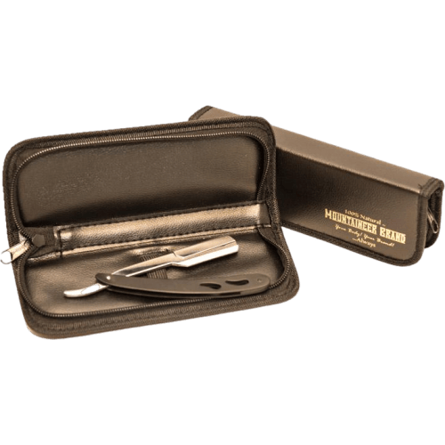 Mountaineer Brand Black Steel Razor with Case 56g - Rakhyvel & Rakblad