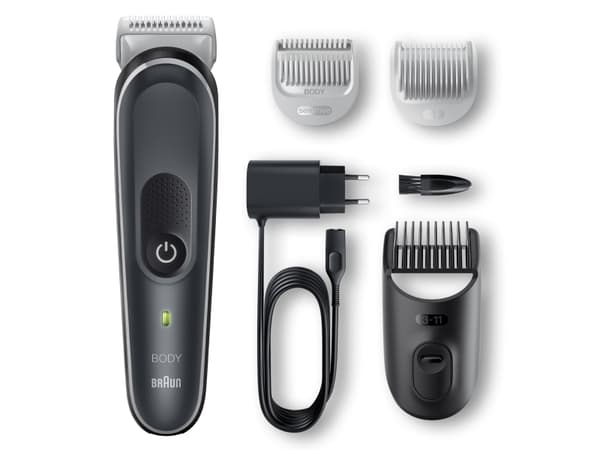 Braun BodyGroomer BG5340, Märkä ja kuiva, AC/Akku, Musta, Hopea