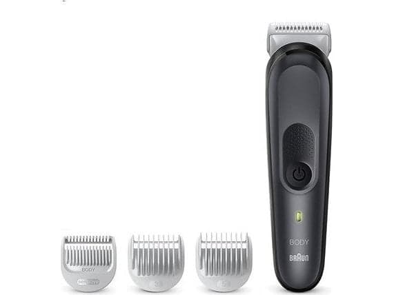 Braun Series 3 BG3350, AC/Batteri, Svart, Grå