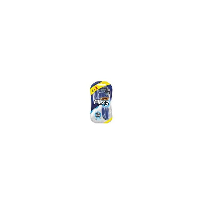 Manuell rakhyvel Bic Flex3 (6 uds)