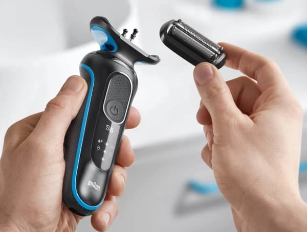Braun 51-B1000s, Folie shaver, Sort, Blå, Strøm, Vekselstrøm/batteri, Lithium-Ion (Li-Ion), 50 min.