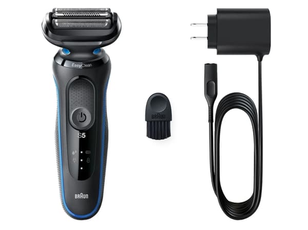 Braun 51-B1000s, Folie shaver, Sort, Blå, Strøm, Vekselstrøm/batteri, Lithium-Ion (Li-Ion), 50 min.