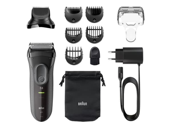 Braun Series 3 Shave&Style 3000BT 3-in-1 - Barbermaskin - trådløs - grå